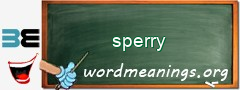 WordMeaning blackboard for sperry